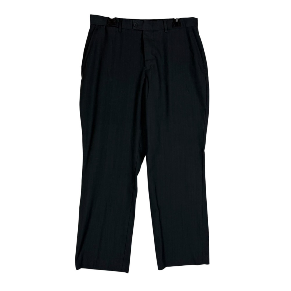 Tricots St Raphael Dress Pants Mens 36x30 Gray Flat Front Straight Leg Office